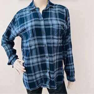 Abercrombie & Fitch Blue Checkered Button-Down Shirt